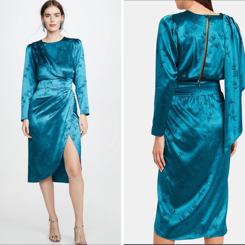 BLUE JADE SILKY RONNY KOBO DRESS